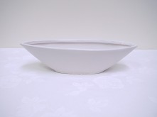 Oval Tapered Vase (White)