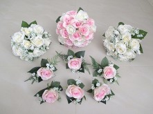 Pink & White Rose Set