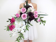 Lg. Rose & Freesia Free-form Bouquet