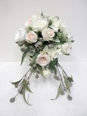 Champagne & White Mixed Teardrop Bouquet