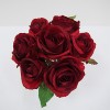 H-8362N - Rose Bouquet with 7 Flrs (BURGUNDY)