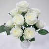 H-8366 - Rose Bush x12 Flowers (White)