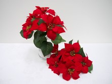 12.5″ Poinsettia Bush (Red)