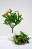 30 cm Plastic Wild Flower Bush (Orange)