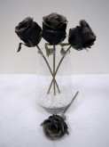 10” Single Rose Bud Stem (Black)
