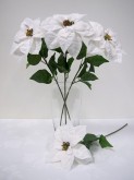 21” Single Poinsettia Stem (White)
